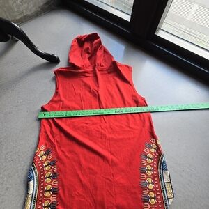 Coofandy dashiki hoodie sz M red